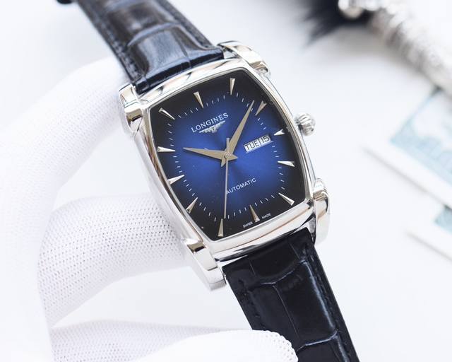 品牌 浪琴-Longines 类型 男士腕表 壳套 顶级版316精钢l 表带 进口小牛皮表带 机芯 日本西铁城机械机芯 镜面 矿物质防