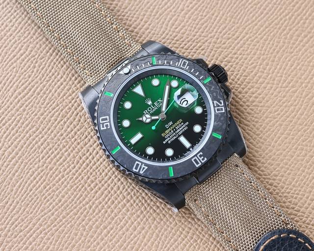 最新升级ROLEX劳力士 DIW Submariner PARAKEET 新品定制款SUB水鬼 完美呈现 1 升级更便捷-更百搭的魔术贴表带 通用大小手腕 男士