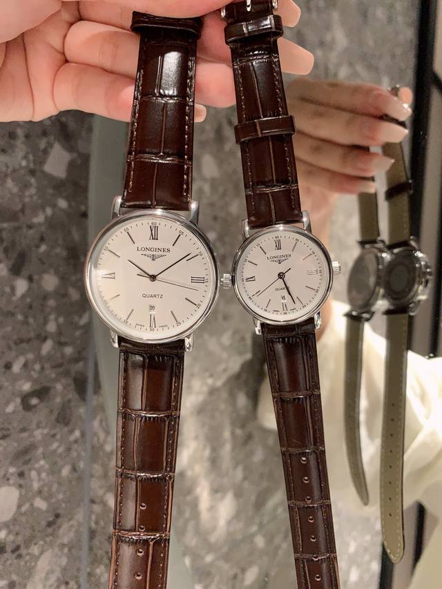 白皮 .金 .钢20七夕特推新款浪琴-LONGINES 情侣对表 原装进口石英机芯 316L精钢表壳 直径男39mm女29mm 厚8mm如果今天的阳光停止了它耀