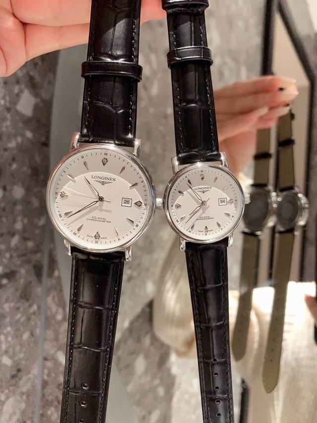 白皮 .金 .钢20 特推新款浪琴-Longines 情侣对表 原装进口石英机芯 316L精钢表壳 直径男39Mm女29Mm 厚8Mm如果今天的阳光停止了它耀眼