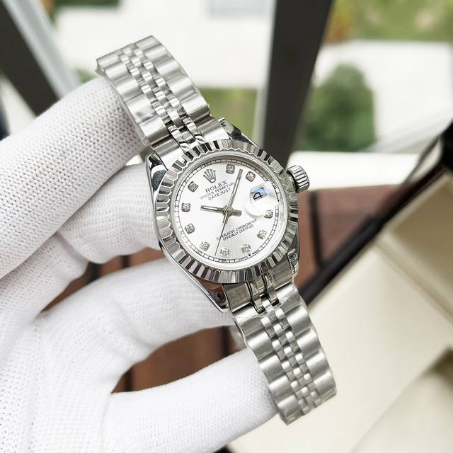 全新升级 经典百搭 劳力士-Rolex 女士腕表 6T51日本机械机芯 矿物强化玻璃 316L精钢表壳 精钢表带 时尚风格 优雅热卖 尺寸:直径28Mm 厚度