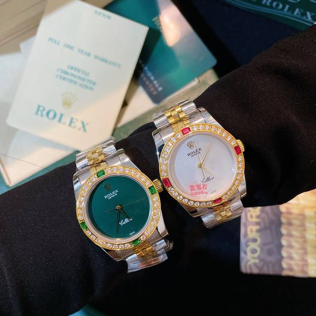 劳力士 Rolex 款式: 日志女装机械腕表 机芯: 进口西铁城 原装机 镜面 蓝宝石玻璃镜面 表壳: 316L精钢壳套 表带: 实芯3珠精钢表带 尺寸 31M