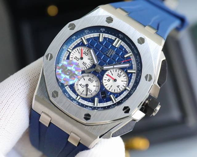 同价 Hbf 最新款爱彼 陶瓷圈口版本爱彼audemars Piguet 皇家橡树离岸型限量多功能计时机械腕表 尺寸44Mm17Mm 圈口 圈口是与原装一致采用