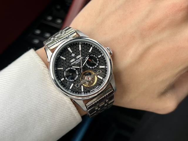 同价 百达翡丽- Patekphilippe精品男士腕表全新多功能设计 技艺精湛 独具匠心 尊贵大气 绅士风范 采用全自动机械机芯 顶级316精钢表壳 矿物质超