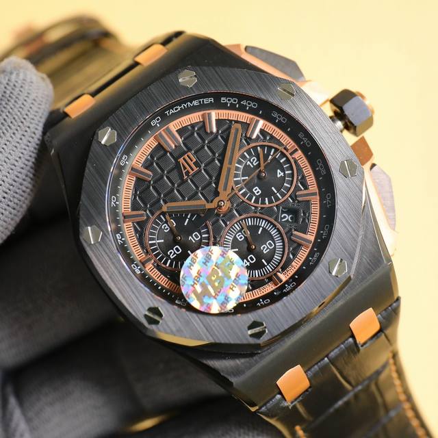 统一 Hbf 最新款爱彼 陶瓷圈口版本爱彼audemars Piguet 皇家橡树离岸型限量多功能计时机械腕表 尺寸44Mm17Mm 圈口 圈口是与原装一致采用