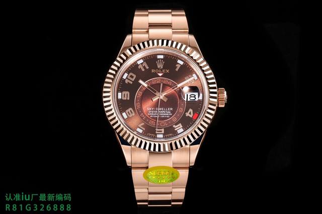 白 玫 胶钢同价 Iu 新品 全新系列rolex劳力士sky-Dweller 史上最复杂劳力士 正式面市了 以精湛的工艺技术与表款的正确调校方式重新定义了真正的