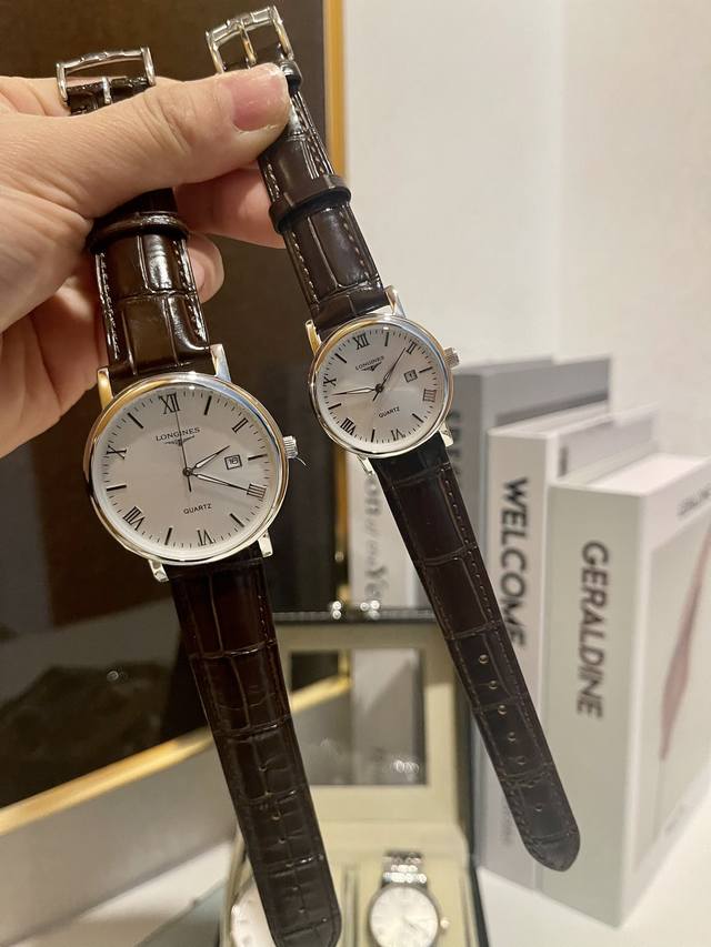 白壳 玫 钢带加20 实物拍摄 品牌 浪琴-Longines 类型 情侣对表 表壳 316精钢 做工优质 表带 进口小牛皮 316精钢 两种可选 机芯 进口石英