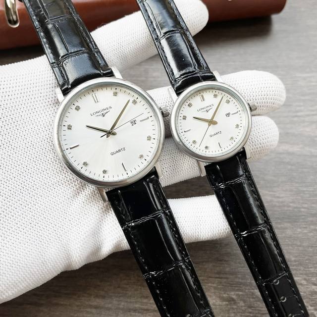 白190-金 钢带+20 最新经典浪琴-Longines 情侣对表 原装进口石英机芯 钢化玻璃 316L精钢表壳 直径男40Mm女30Mm 厚8Mm如果今天的阳