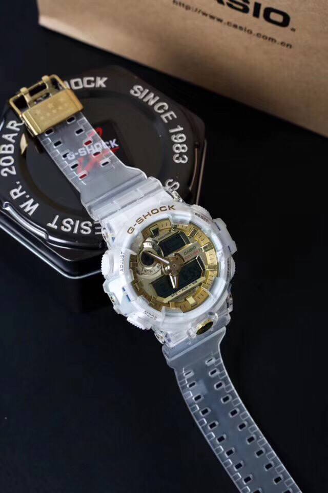 Casio卡西欧透明款g-Shock Ga- 运动男士电子手表男表gshock 手表镜面材质:矿物强化玻璃镜面 系列:G-Shock系列 机芯类型:石英机芯 附