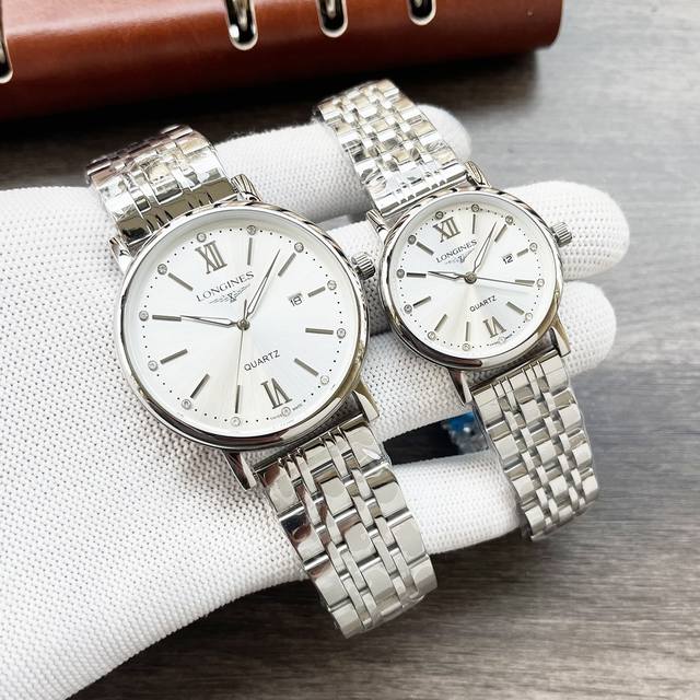 白190-金 钢带+20 最新经典浪琴-Longines 情侣对表 原装进口石英机芯 钢化玻璃 316L精钢表壳 直径男40Mm女30Mm 厚8Mm如果今天的阳