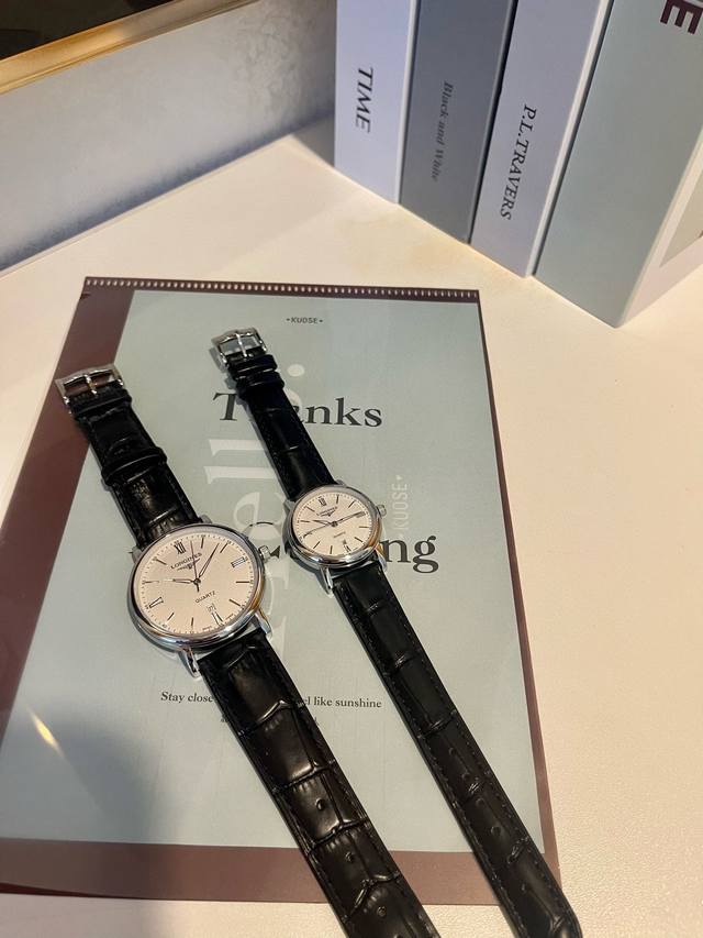 白皮160.金180.钢20浪琴-Longines 情侣对表 原装进口石英机芯 316L精钢表壳 直径男39Mm女29Mm 厚8Mm如果今天的阳光停止了它耀眼的