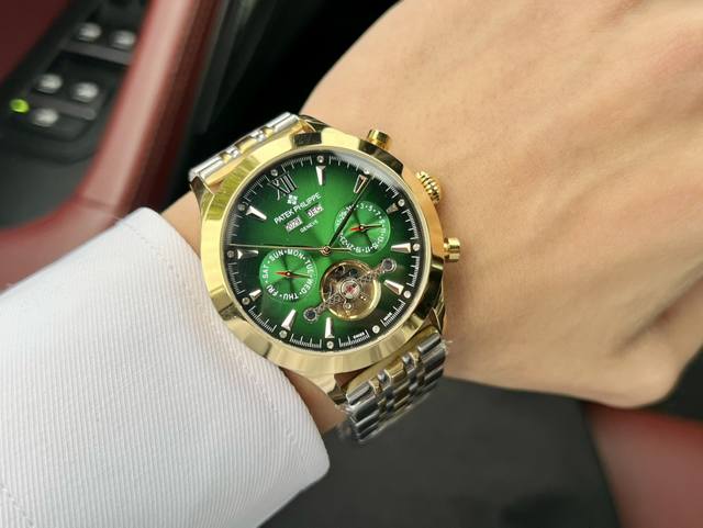 同价 0 百达翡丽- Patekphilippe精品男士腕表全新多功能设计 技艺精湛 独具匠心 尊贵大气 绅士风范 采用全自动机械机芯 顶级316精钢表壳 矿物