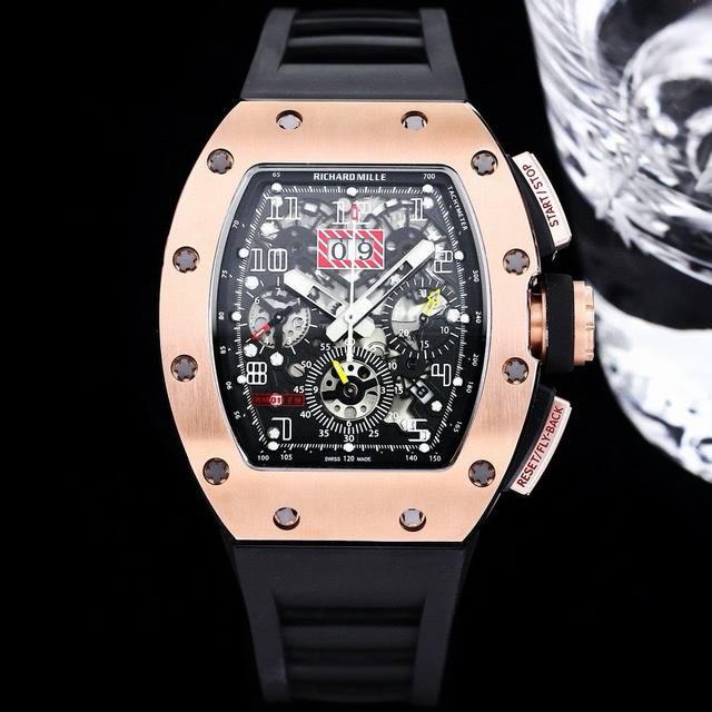 Richard Mille 理查米尔 Rm011-Fm系列 精钢材质打造 还原原装 完美的人体工程学设计相吻合的追求完美的品牌的标志性建筑 Rm 011的每一个