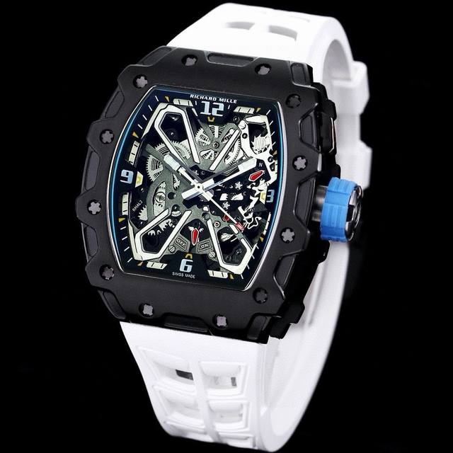 2023最新爆款 全新款到货 Richard Mille 理查米尔 Rm 3 系列 特点 1:此复刻版表壳和底盖釆用高密度进口精钢材料 2:精钢表壳表底和精钢内