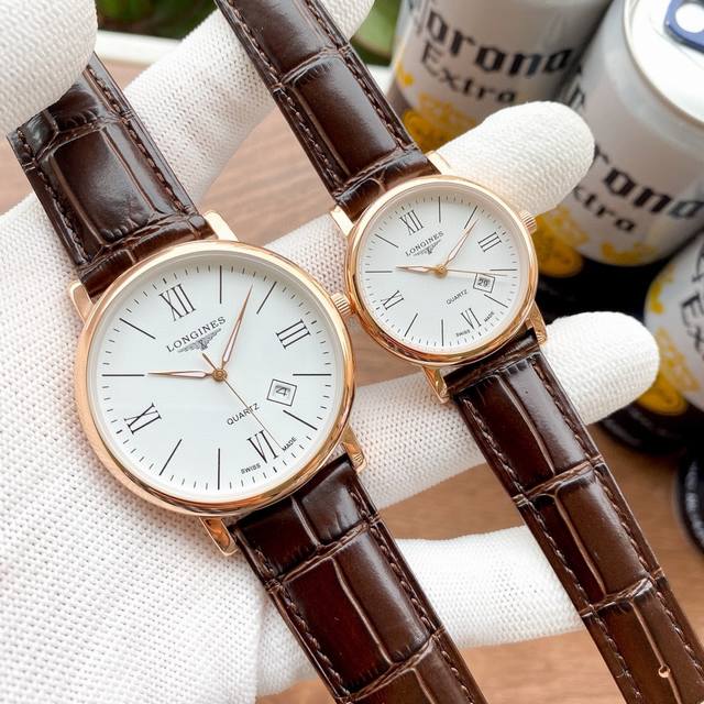 白壳190金壳 钢带20 品牌 浪琴-Longines 类型 情侣腕表 壳套 顶级版316精钢l 表带 进口小牛皮表带 316L精钢表带 机芯 进口石英机芯 镜