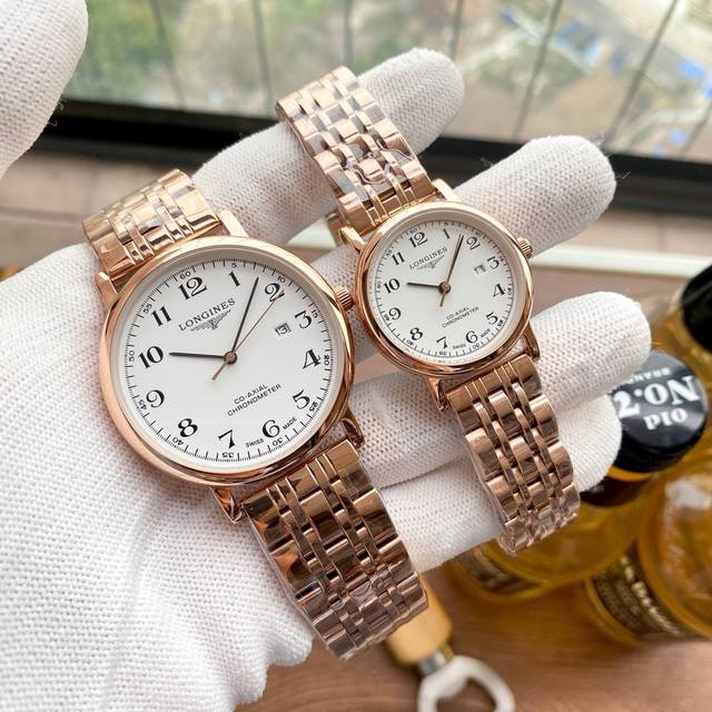 白壳190金壳 钢带20 品牌 浪琴-Longines 类型 情侣腕表 壳套 顶级版316精钢l 表带 进口小牛皮表带 316L精钢表带 机芯 进口石英机芯 镜