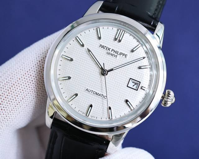 白壳 金玫壳 百达翡丽-Patek Philippe-火热新款式 新款锅盖 耗时长达8个月 超薄男士自动机械腕表 采用进口原装9015机芯 每小时振频 0次 零