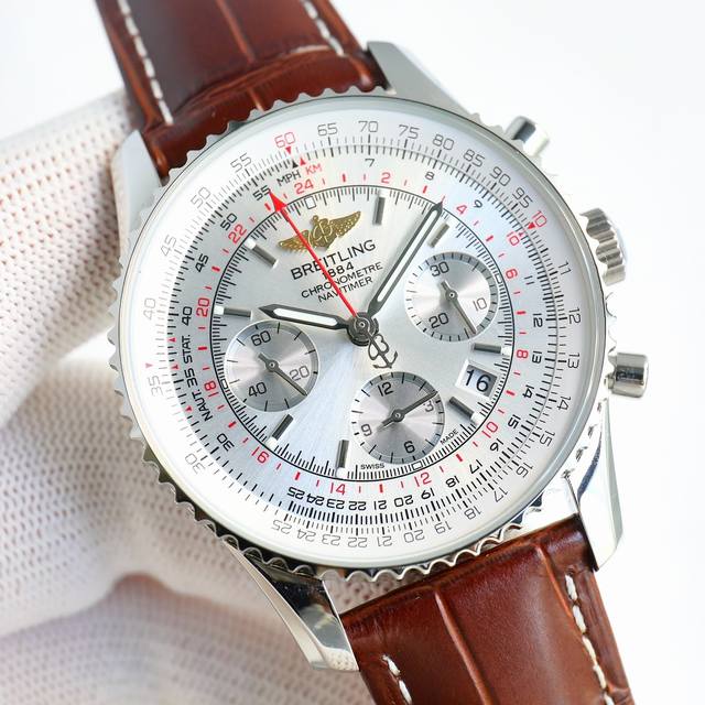 Sj出品 百年灵 全新航空计时 Rw2 腕表 Navitimer 问世70周年 百年灵以大胆色彩焕新演绎经典腕表 尺寸43Mm 迭代款无疑是地道的航空计时腕表