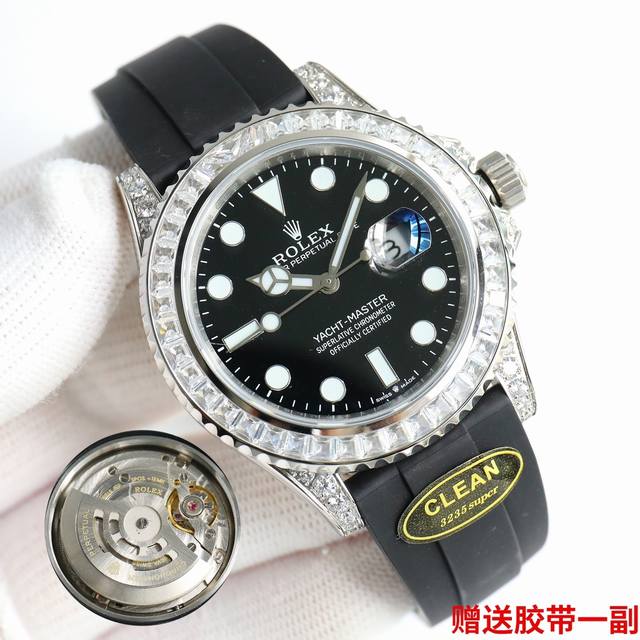 Sj出品 白钻 金钻 2023年新品重磅推出 劳力士 Rolex Pl1 游艇名仕42Mm 市场最高版本自动腕表 团队不惜财力和精力 完美复刻正品一切功能 表壳