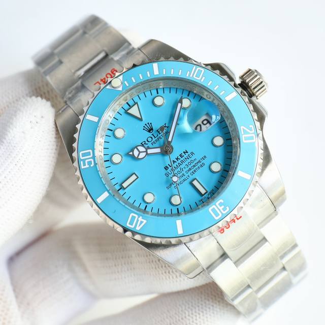 Sj出品 国产 克罗心 西铁100 新品 劳力士 Rolex X43 Blaken蒂芙尼水鬼系列 顶级玩物毒货 不喜欢撞款街表水鬼的你 他绝对是你的知音 用劳力