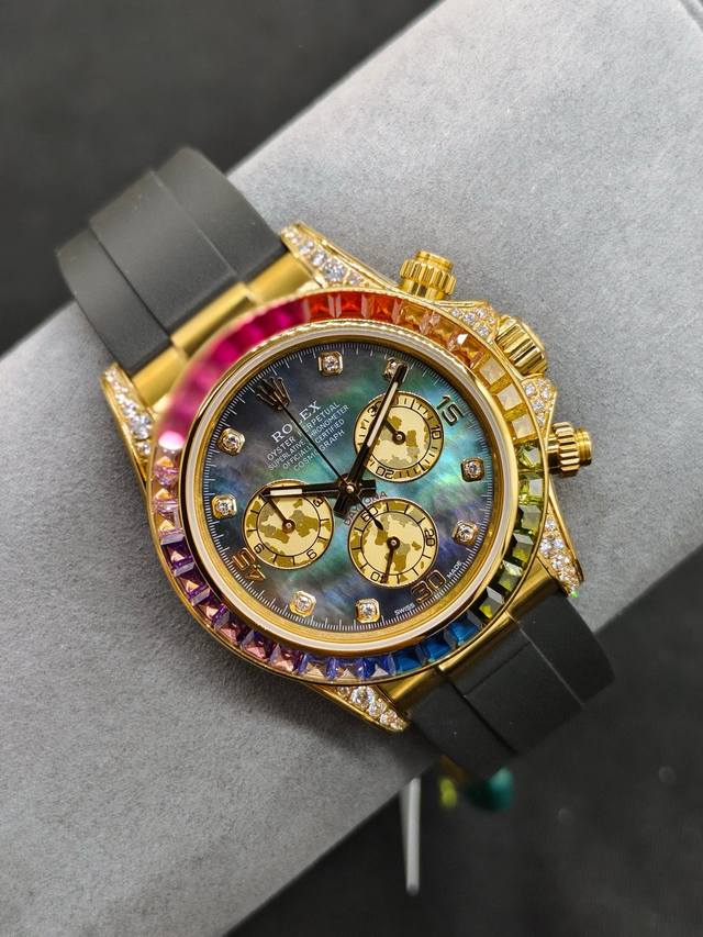 Sj出品 劳力士 Rolex 迪通拿系列 宇宙计时型迪通拿40系列 904精钢1采用天然藏青贝母面双重真铂金小眼 每一张都精挑细选 秒杀其它现有版本的细节和做工