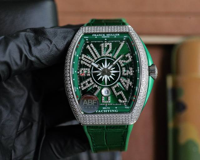 Abf 游艇v45最高品质 Franck Muller 法兰克穆勒 44X54 Mm1.表壳 %原版开模 特别是三明治结构表壳 中间内侧 黑色的侧槽和把头位置凸