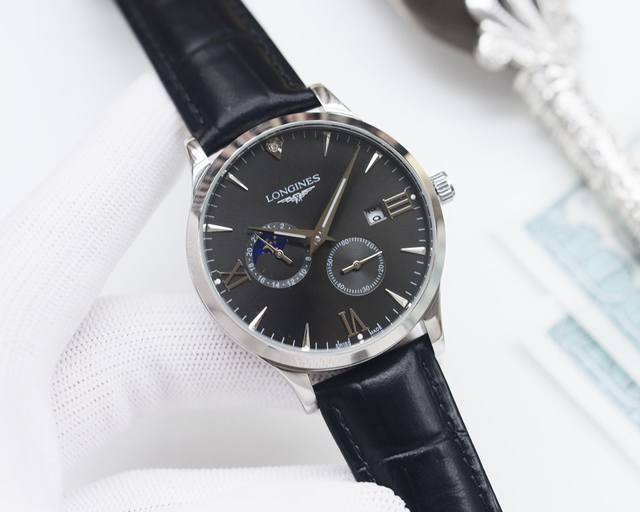 白壳 ，金壳 ，钢带20 品牌：浪琴-Longines 类型：男士腕表 壳套：顶级版316精钢l 表带：316L精钢表带 进口小牛皮表带 机芯：全自动机械机芯