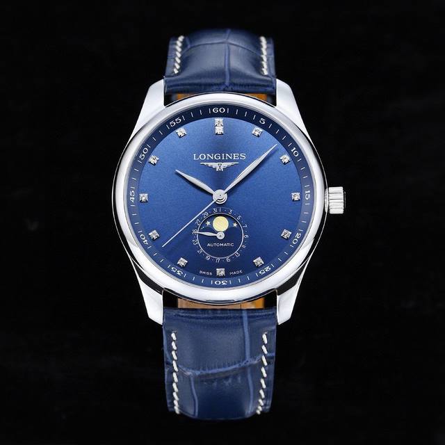 Aps出品 Aps全新升级 浪琴 Longines Lb1 月相腕表，全新定制一体机l899.5同步原装小轴承，超级稳定 。月相系列 1腕表尺寸40X11毫米，