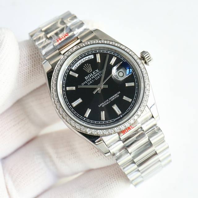 顶级复刻 白壳 全金 钻50 新款震撼发布 Rolex 劳力士 Ea1 日志 36Mm宝石盘系列腕表， 完美复刻另一个新高度，让你过目不忘！ 腕表尺寸36Mmx