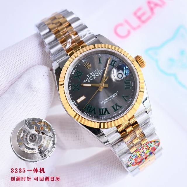 顶级复刻 白壳 金壳 钻50 Clean厂 C厂 劳力士 Rolex 日志系列 Ea1 最新推出，定制版一表一码，热门款式 直径 36Mm日志 3235机 ①: