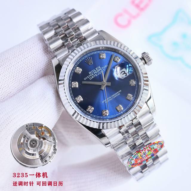 顶级复刻 白壳 金壳 钻50 Clean厂 C厂 劳力士 Rolex 日志系列 Ea1 最新推出，定制版一表一码，热门款式 直径 36Mm日志 3235机 ①: