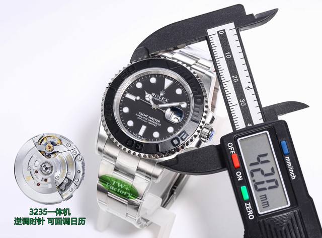 顶级复刻 Tw+ Factory顶流首次发力！新款 劳力士 Rolex Mk1 游艇名仕型 42Mm系列，腕表编码er6J5188，腕表表扣编码y8C ，品质保