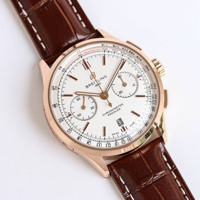 顶级复刻 Tw新品 百年灵 璞雅b01计时腕表premier B01 Chronograph 吴彦祖同款 Bn5 材质 316L精钢 直径 42毫米 厚度 13