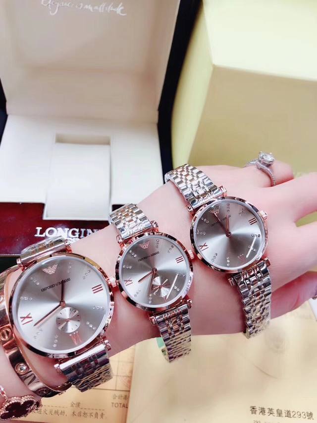 奶奶灰emporioarmani阿玛尼giannit-B系列石英腕表经典系列女装32Mm 男装40Mm 现货