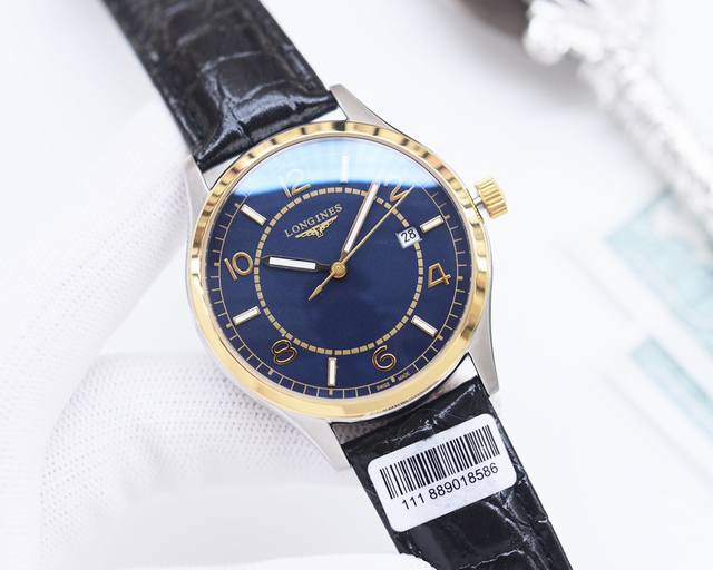 白壳 金壳 ，钢带10 品牌：浪琴-Longines 类型：男士腕表 壳套：顶级版316精钢l 表带：进口小牛皮表带 316L精钢表带 机芯：日本西铁城8215