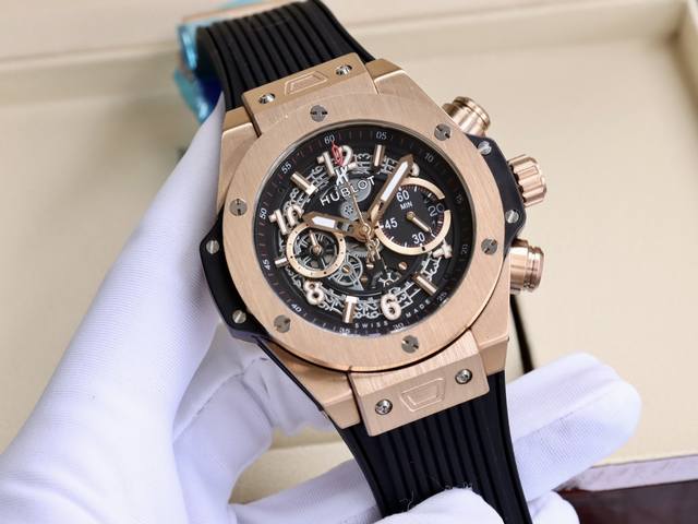 白钛 金黑 宇舶 恒宝hublot Big Bang 系列441.0E.2010.Rw.1104 1：1复刻原版字面，非市面版本字面 男士腕表 316精钢表壳