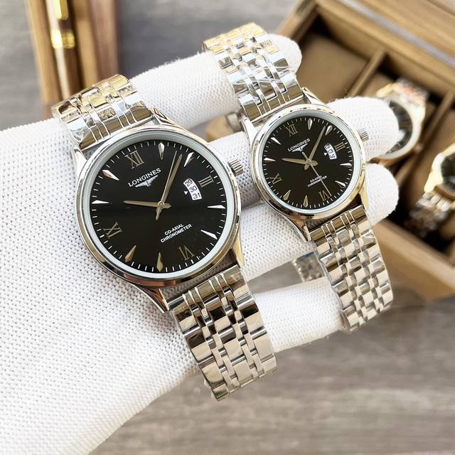 皮带 白壳 金壳 钢带 白壳 金壳 品牌：浪琴－Longines 款式：新款情侣石英腕表 机芯：进口石英-3针机芯 镜面：矿物质玻璃镜面 表壳：316L精钢壳套