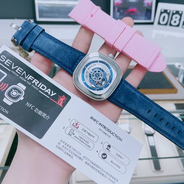 七个星期五-Sevenfriday 经典升级版立体感十足原版复刻男士腕表 搭载全自动机芯 西铁城8215 高端矿物质防刮镜面玻璃配置316L精钢表壳耐磨进口小牛