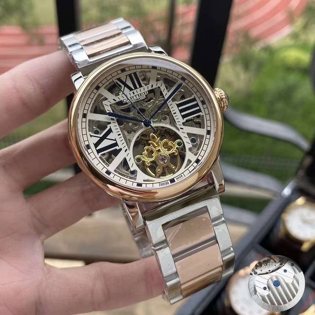 白 玫 钢20 品牌 卡地亚--Cartier 类型 男士腕表 机芯 全自动机械机芯 材质 316L精钢表壳 表镜 矿物强化玻璃镜面 表带 真皮表带 钢带 可选