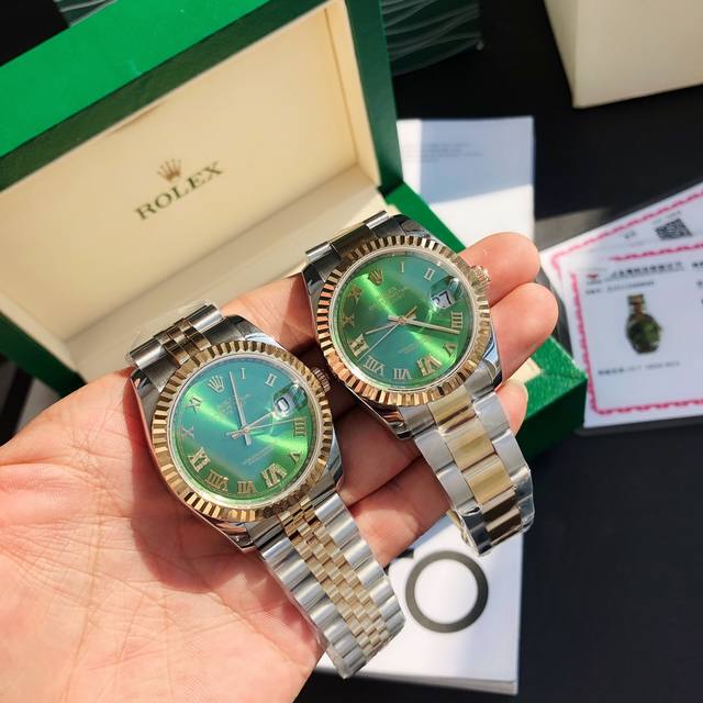 Rolex- 劳力士日志型！女款36Mm尺寸。真正的18K包真金，持gtc中国权威认证证书，百分百真金可验可查询！劳力士日志型系列是经典腕表的典范，是永不过时，