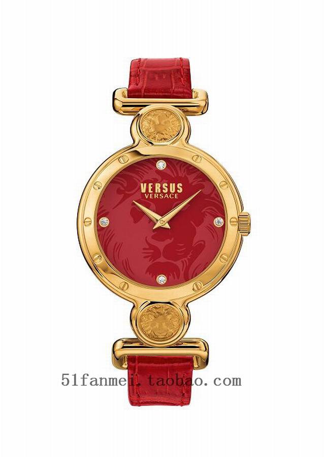 原盒50 年礼体面，保真支持专柜维修！ 范思哲 Versace -Psol03，Swiss Quartz 女装，35*10Mm，防反光镀膜蓝宝石合成镜面、原装瑞