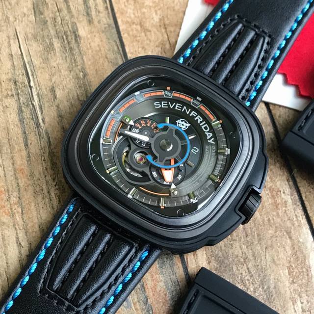 支持香港、美国直邮 七个星期五 Sevenfriday 新颖设计，以圆盘代替时针，错落有致型号：Sf-P3B 02 Bullrush Really 2017 5