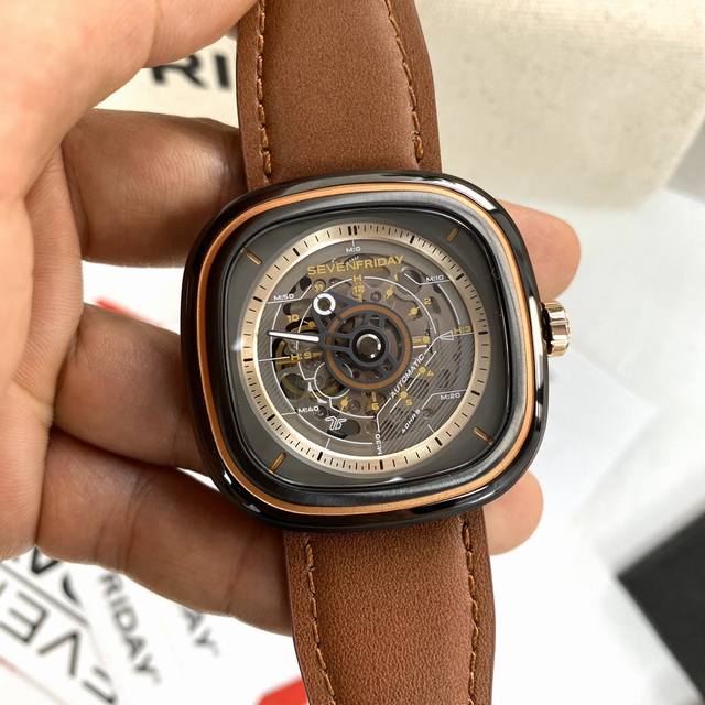 支持香港、美国直邮 独家新款首发 现货sevenfriday 七个星期五手表机械男表t2 02 7周年全新之作新款比旧款更薄大小45.6X4 Mm 更符合国人手