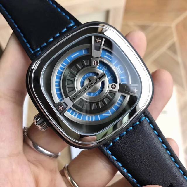 支持香港、美国直邮 七个星期五 Sevenfriday自动机械男表，型号：M1-05，表径47*47Mm，硬件全部原厂出，看细节，配专柜原盒出货。送原厂胶带！支