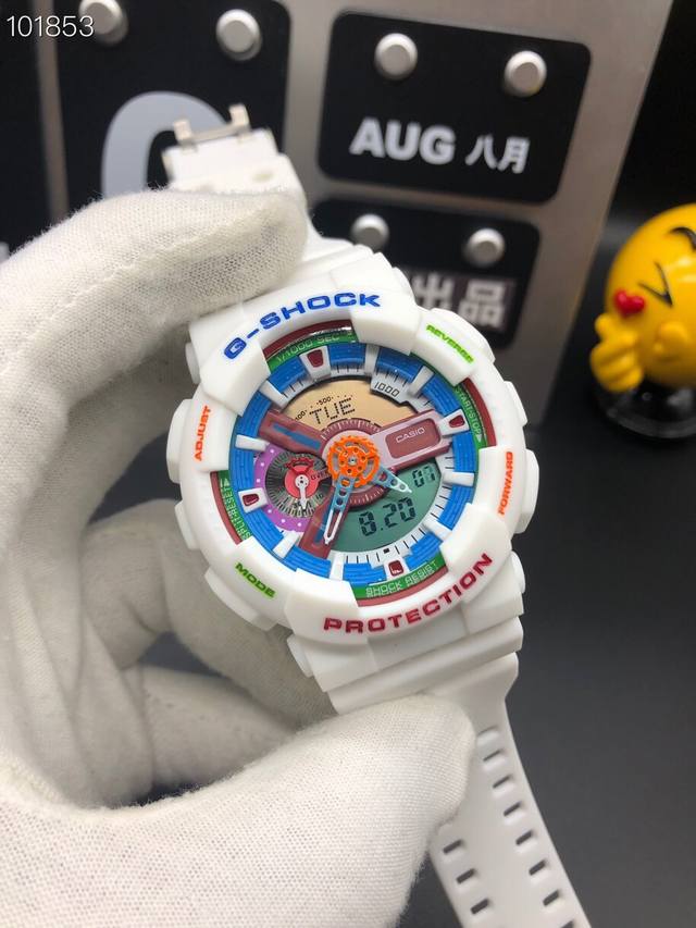 热卖款ga-1 抬手灯卡西欧g-Shock--经典防震表盘设计现货秒发， 度自动抬手亮灯功能配合冲击视觉的强烈色彩lcd液晶显示盘精确到1 秒的秒表计速功能防震