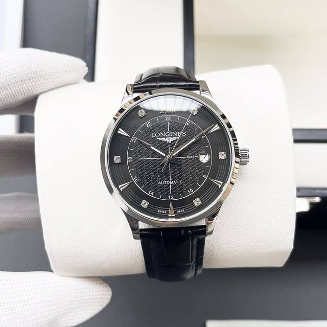 白壳 金壳 钢带+20浪琴-Longines火爆新品 搭载全自动机械机芯 316精钢表壳 简约时尚 优雅尊贵 矿物质强化玻璃镜面 真牛皮表带 商务休闲 精致型男