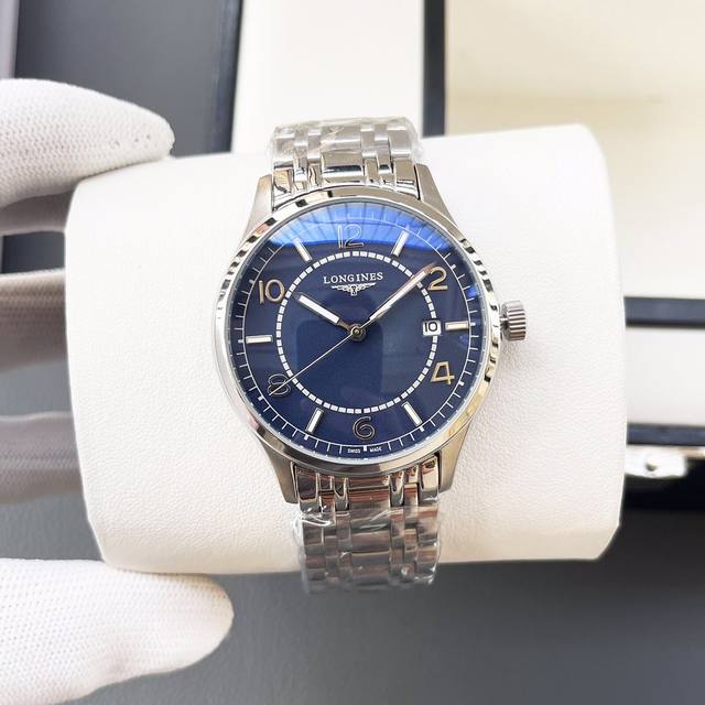 白壳 金壳 钢带+10 浪琴-Longines火爆新品 搭载西铁城8215全自动机械机芯 316精钢表壳 简约时尚 优雅尊贵 矿物质强化玻璃镜面 真牛皮表带 商