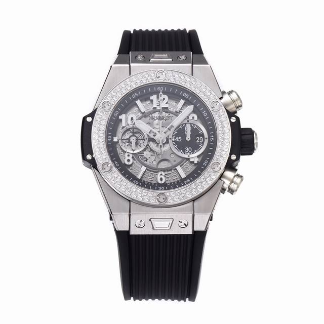 Bbf市面最高版本 Hublot 宇舶表big Bang 大爆炸系列 顶级神器 全新定制恒宝专属unico Hub 自动上链计时机芯 3字位镂空日历环，3字盘6