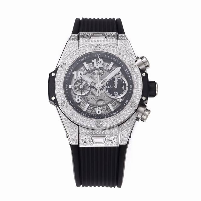 Bbf市面最高版本 Hublot 宇舶表big Bang 大爆炸系列 顶级神器 全新定制恒宝专属unico Hub 自动上链计时机芯 3字位镂空日历环，3字盘6