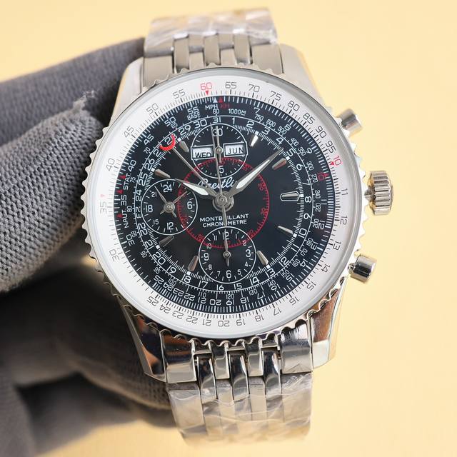 统一 Bls出品，必属精品！ 百年灵 Breitling，蒙柏朗计时系列 A21033012重磅来袭！ 1这款复杂多功能计时腕表，有日历，月份，星期，24小时显